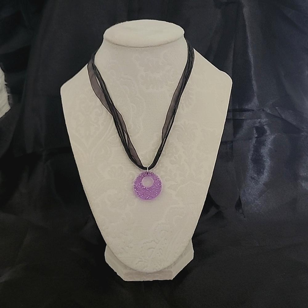 Purple Resin Necklace